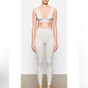 SKIMS Cotton Rib Leggings Light Heather Grey